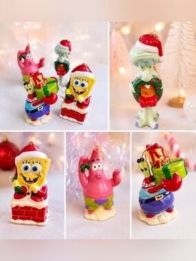 2004 NICK SPONGEBOB SQUAREPANTS - LE Porcelain Ornament Set KURT SADLER